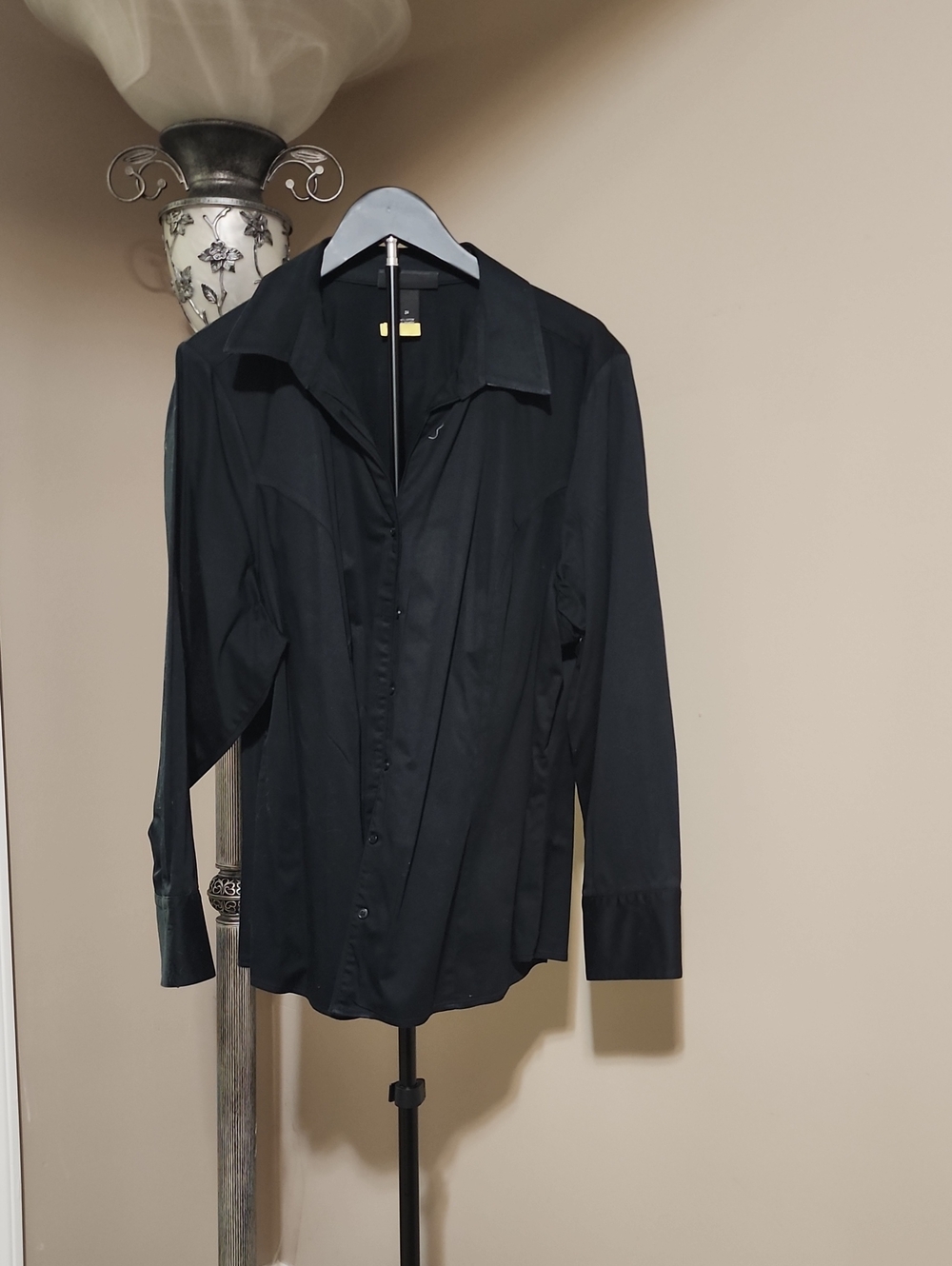 Lane Bryant Black Button-Down Shirt